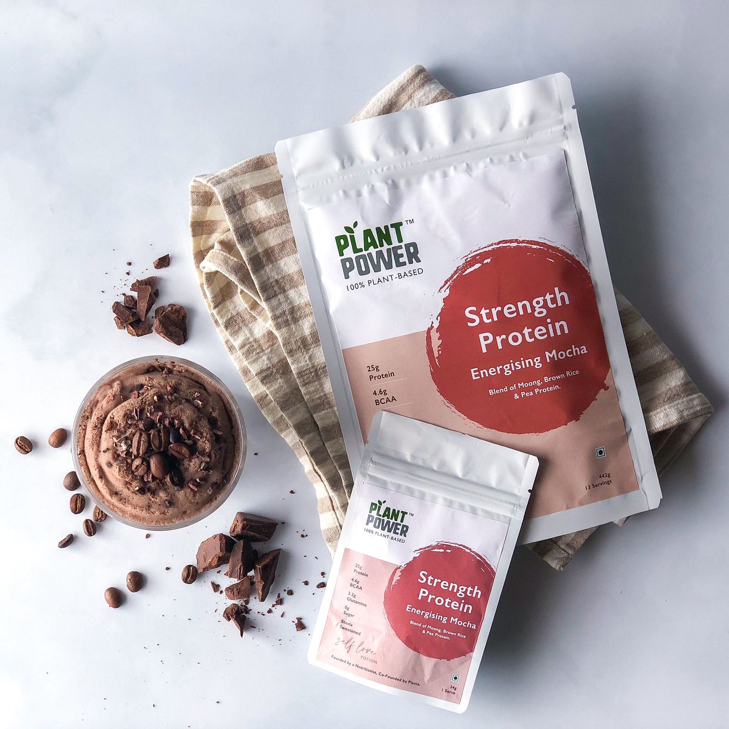 Mocha Strength Shake | 34g Single Serve Packets | 25G Protein Each Serve | Easy Digestion