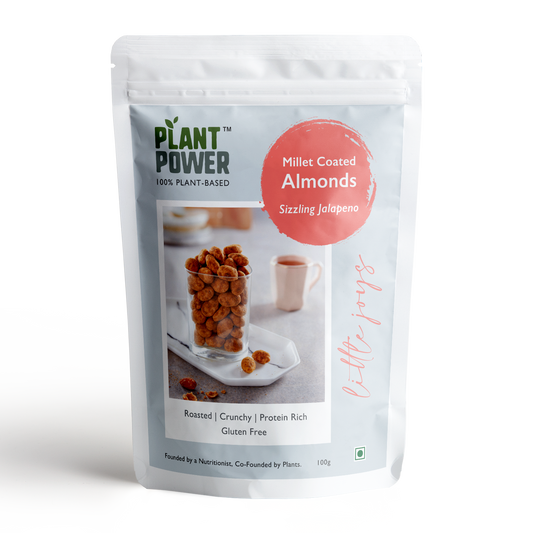 Millet Coated Protein Almonds | Sizzling Jalapeno | 100g Packs