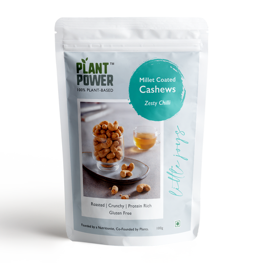 Millet Coated Protein Cashews | Spicy Lemon | 100g Packs