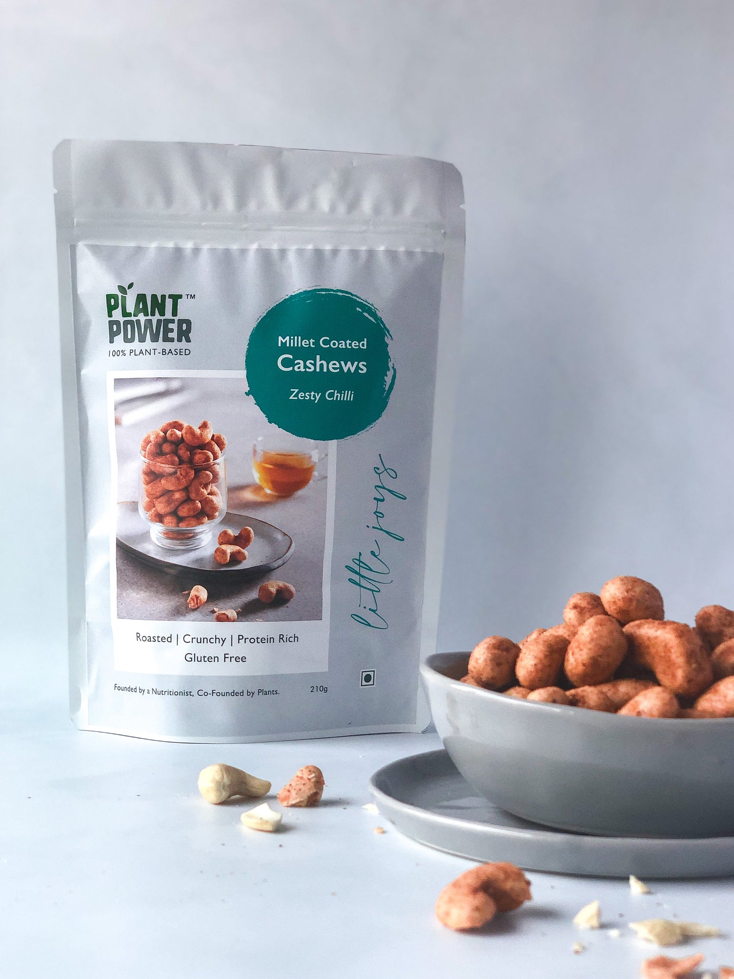 Millet Coated Protein Cashews | Spicy Lemon | 100g Packs