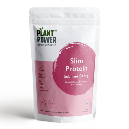 Berry Slim Protein Shake | Blend of Moong, Brown Rice, Pea | Easy Digestion | 19G Per Scoop