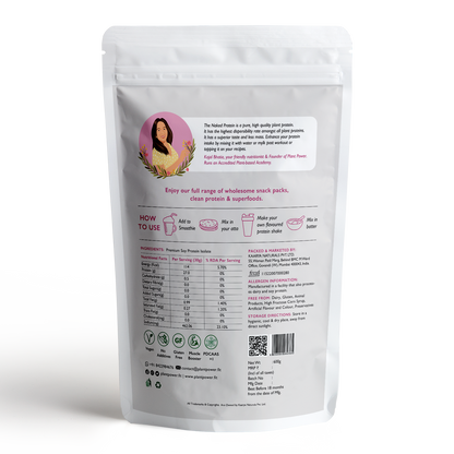 100% Naked Plant Protein Isolate | Unsweetened and Unflavoured